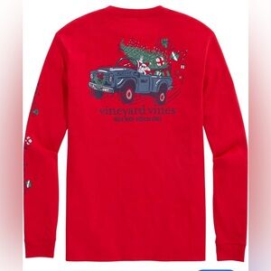 Vineyard Vines Kids Red Long Sleeve Tee